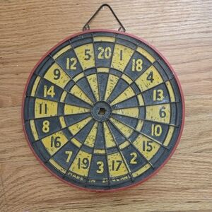 Vintage Double Sided Dartboard/Baseball Board - Made In England 1950s